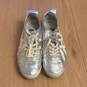 Onitsuka Tiger by Asics Silver and White Sneakers